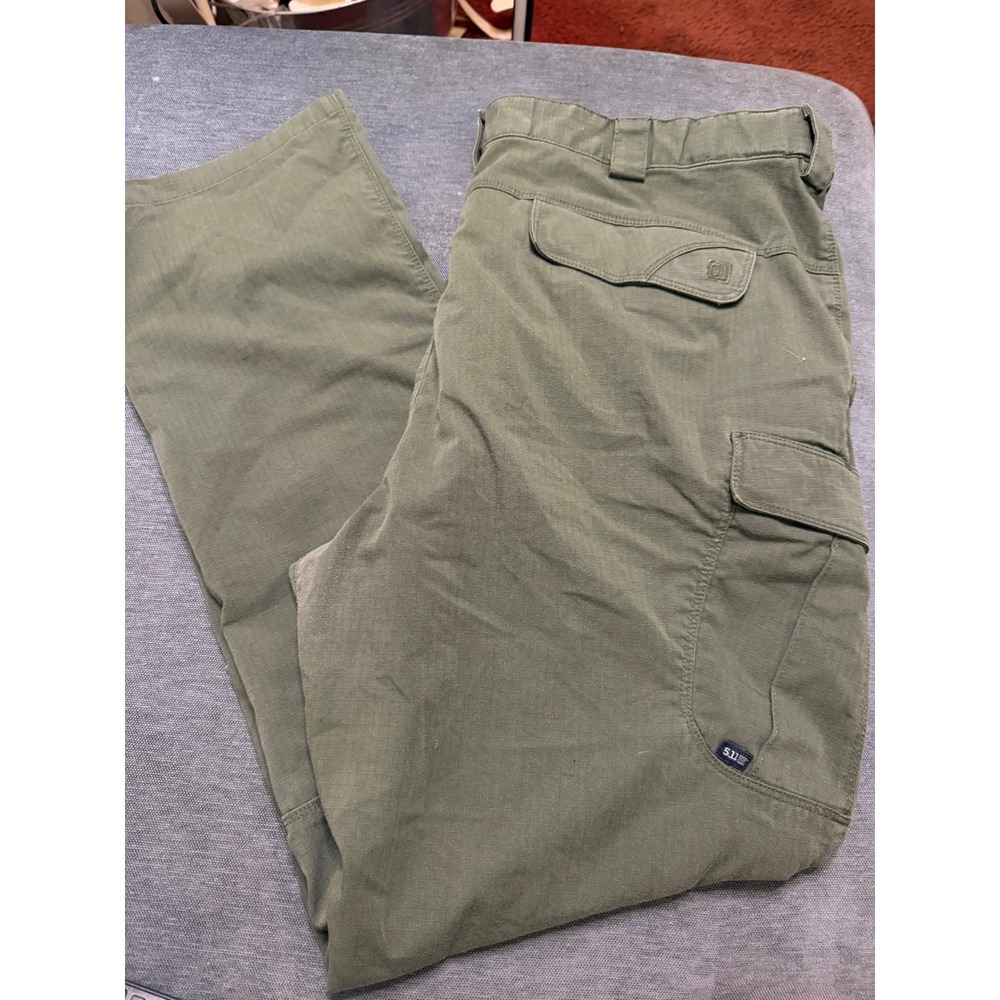 5.11 Tactical Mens Cargo Pants 42x34 Olive Green Ripstop Work Outdoor Trousers